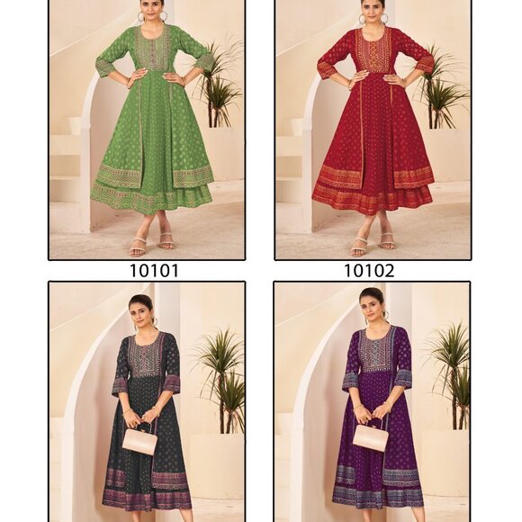 ANARKALI STYLE WOMEN KURTI - Picture 2 of 6